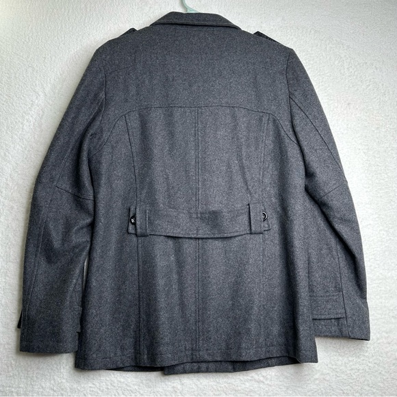 Tom’s Ware Wool Blend Double Breasted Pea Coat - Picture 10 of 16